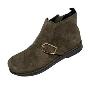 NAOT Women's Kolmer Oily Olive Suede Ankle Boot Size 40, 9-9.5 New $225